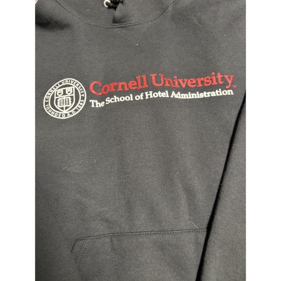 Cornell University Hoodie Black Mens Medium School of Hotel Administration - Picture 2 of 4